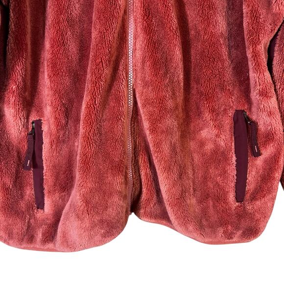 L.L.Bean Hi-Pile Soft Fleece Full Zip Jacket Womens XL Pink Gorpcore Outdoorsy - Picture 4 of 7